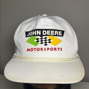 John Deere Motorsports vintage White Hat